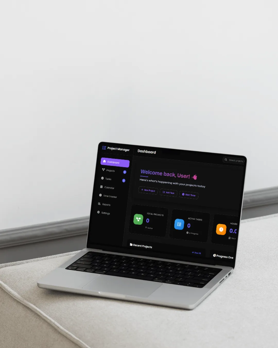 Personal Project Manager project preview - Javascript by Rudra Patel